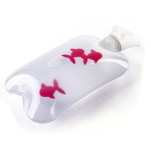 Fashy heißes Wasserbeutel Füllung heißer Kompress Handtasche Füllen Wasser injiziert süße warme Wasserbeutel große Mädchen warmer Bauch 6231 Farbe Wechsel Fisch + rosa Jacke