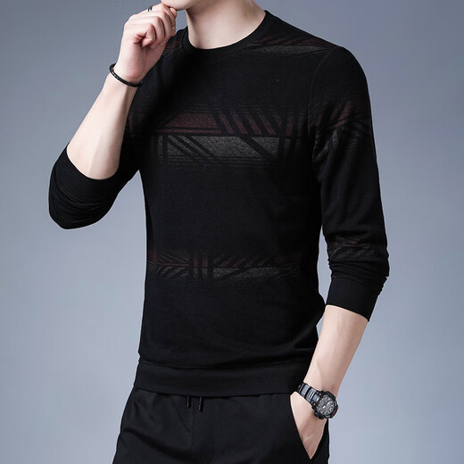 Dances with Wolves (DANCING WOLVES) men's autumn loose round neck printed sweatshirt 6856 M 105 recommended 95-115Jin Jin equals 0.5 kg