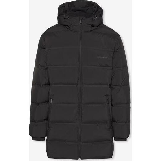 Calvin Klein Men's CK Cotton Jacket Warm and Windproof Black Velvet Winter Outdoor Jacket Casual 26 New Black One Size | L