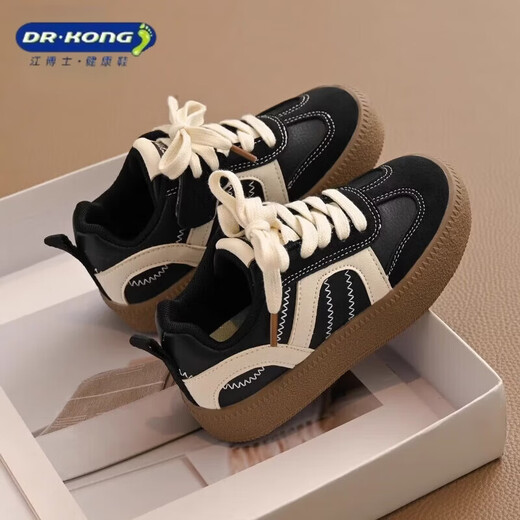Dr. Jiang Toddler Shoes Children's Sports Shoes 2026 Spring and Autumn New Girls' Fashionable Low-top Sneakers Medium and Large Children's Soft Sole Black Cut Label Removed from Cabinet 28 Inner Length Approximately 17.6cm