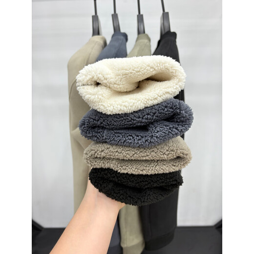 K-Boxing high-end all-in-one velvet men's sweatshirt round collar warm winter velvet thickened double-sided Austrian grain fleece bottoming shirt top green velvet thickened 4XL 185-200Jin Jin equals 0.5 kg