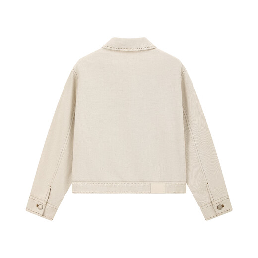 ELLE KIDS linen Lyocell casual all-match denim jacket for girls spring new French retro fashionable lapel top