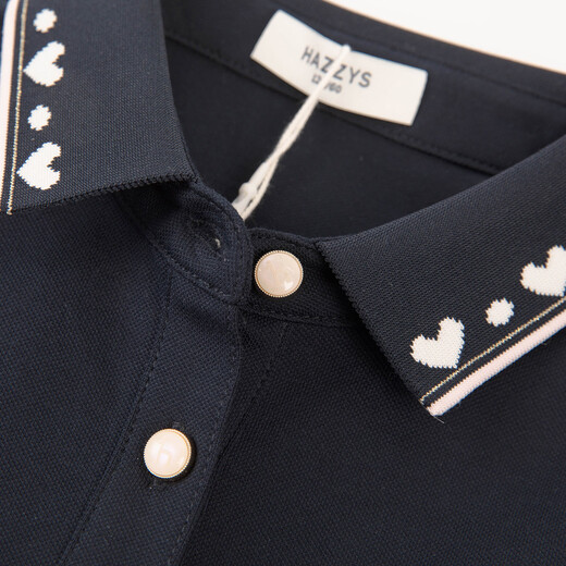 Haggis (HAZZYS) children's clothing girls dress 2026 summer new style sweet style skirt for middle and large children outdoor simple casual half-sleeved skirt green plum green 110