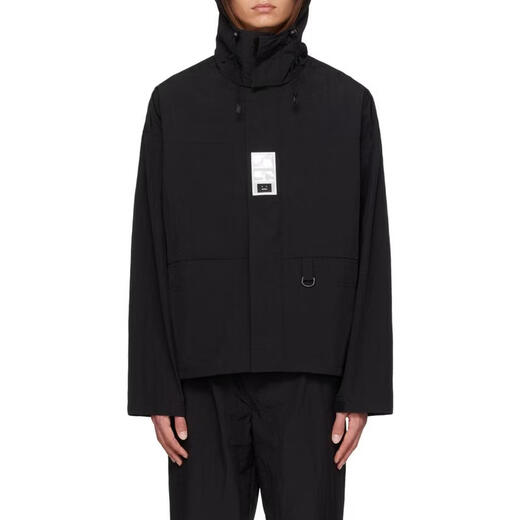 Acne Studios Men's Jacket Windproof Warm Nylon Hooded Outdoor Daily Jacket Casual 26 Spring and Summer New Black One Size | M
