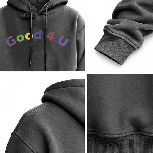 JEEP SPIRIT American retro couple sweatshirt 2026 spring new loose trendy brand versatile hooded top jacket burgundy S recommended 95-120 Jin Jin equals 0.5 kg