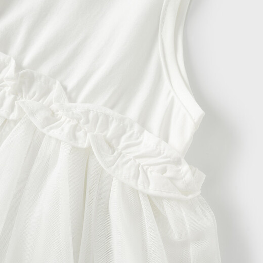 Tongtai (TONGTAI) baby girl skirt summer thin children's dress girl vest dress princess tutu skirt white 90cm