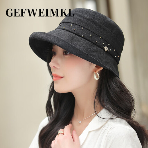 GEFWEIMKL Japanese Japanese paper fisherman hat women's summer sun hat women's outdoor breathable sun hat 2026 new sun hat women's off-white M (56-58cm)