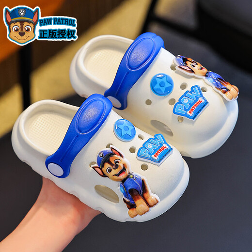 Ha Fat Pig Summer Cartoon Cute Genuine Paw Patrol Children's Sandals Slippers for Boys and Girls Non-Slip Outdoor Hole Slippers White Archie 16 0 (Inner Length 15.5CM)