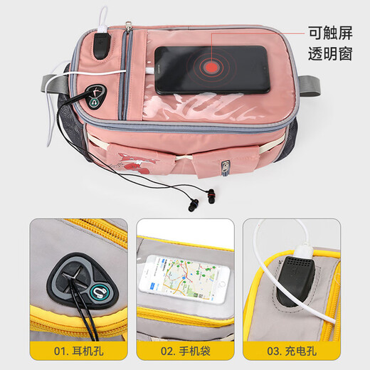 
Beijia Yuanying Stroller Hanging Bag Storage Bag Multifunctional One-Shoulder Crossbody Mom Bag Storage Bag Trolley Large Capacity Mommy Bag Lisemie-Mobile Windows + Charging Port-Carrying Can Be Back and Hanging