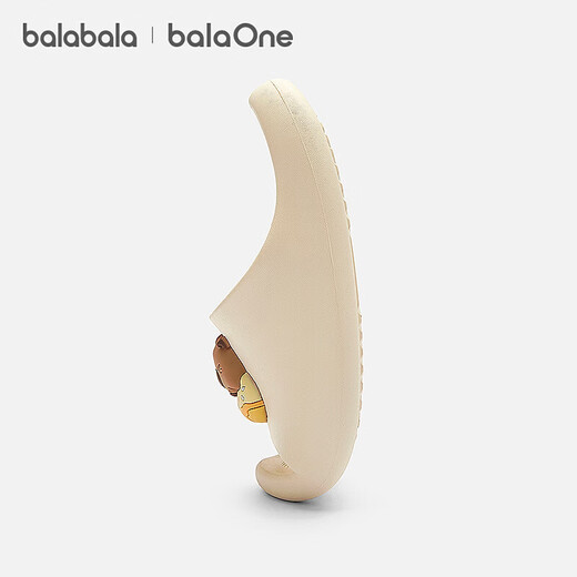 BALABALA balaOne children's shoes children's slippers boys and girls sandals 2026 Xia Xin non-slip indoor shoes off-white 10301 27 (foot length 16.3-16.7/inner length 17.2)