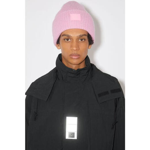 Acne Studios Men's Jacket Windproof Warm Nylon Hooded Outdoor Daily Jacket Casual 26 Spring and Summer New Black One Size | M