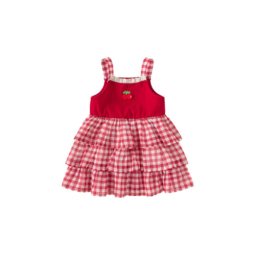 INSBOBO baby clothes summer new style 2026 baby girl triangle romper one-piece bodysuit summer dress red 73