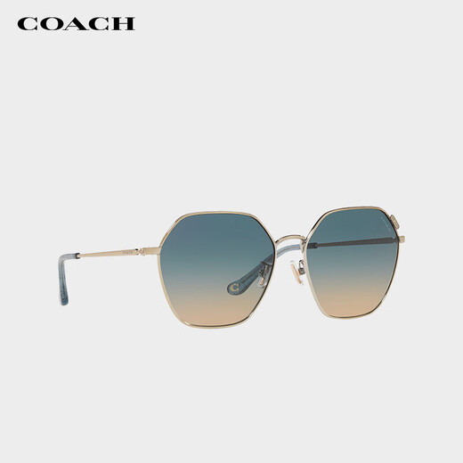 COACH眼镜太阳镜墨镜不规则形金属全框时尚大气眼镜女款送礼