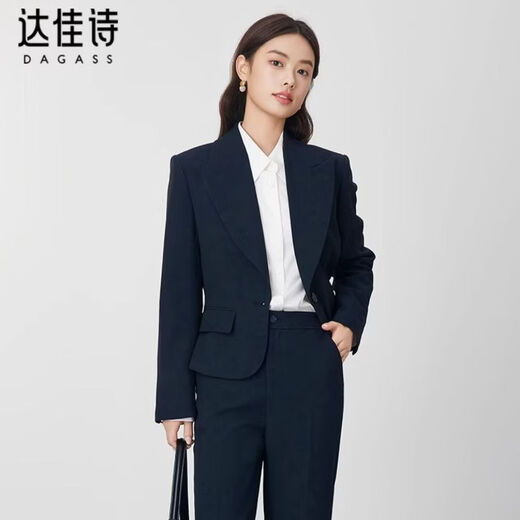Dajiashi Z blazer women's black formal business commuter women's professional attire high-end temperament suit khaki trousers suit khaki blazer + khaki pants XL