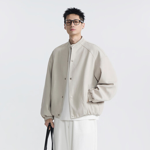 E77.GCCDUP Gadri 26 Spring Natural Linen Cotton Blend Bajia Minimalist Comfort Jacket Beige S Recommended Weight 80-100