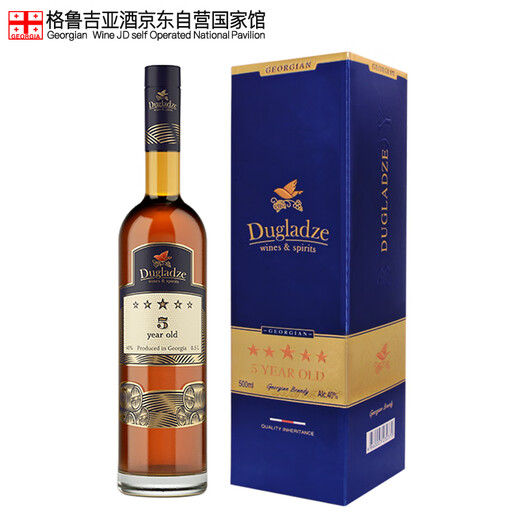 
Dugladze five-star brandy 5-year-old original bottle imported wine [Georgia National Tavern] 500mL 1 bottle