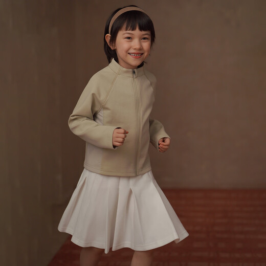 Hajitong Spring and Autumn Children's College Style Skirt Simple Loose Girls White Pleated Skirt Girls Spring Clothing 2026 New White 150