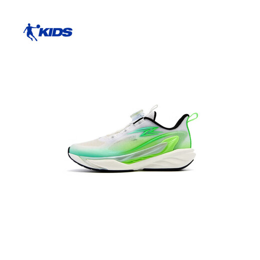 Jordan Jufeng 7.0 Children's Running Shoes Summer Breathable Cushioning Lightweight Boys' Big Children's Sports Shoes TDB02A262217 Pure White/Spring River Green 35