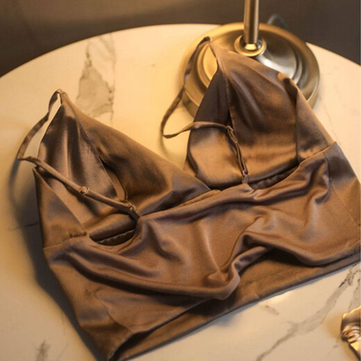 MOXTOC mulberry silk bra push-up summer luxury silk adjustable strap underwear women's silk tube top gift white M (recommended 70ABC75ABC80AB)