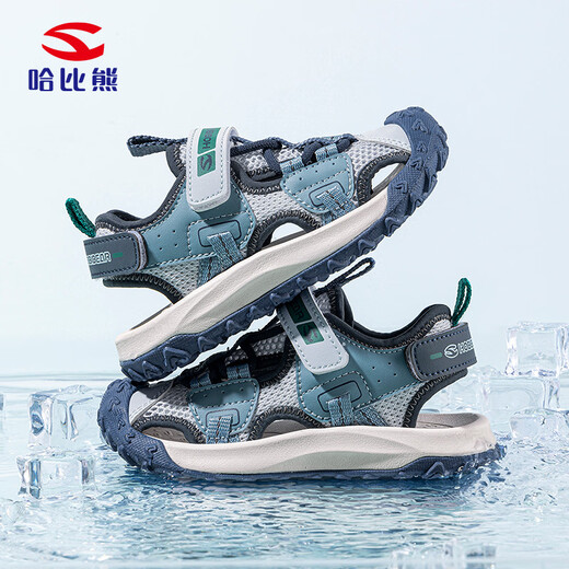 HOBIBEAR children's shoes summer children's toe-cap sandals outdoor sports boys' shoes lightweight girls' shoes 621308 blue 32