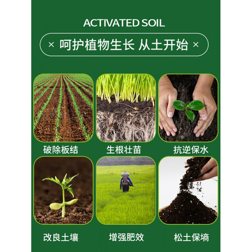 Soil Activator Free of Deep Plowing for Plants, Flowers, Vegetables and Fruits, Universal Potted Loose Soil Improvement, Soil Loosening Essence 200g 1 Bag