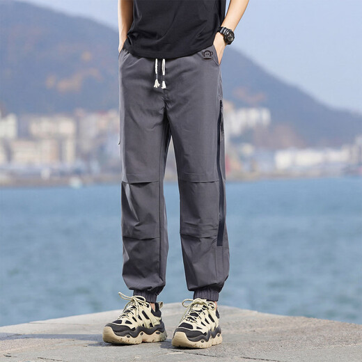 Big Mouth Monkey (paul frank) Big Mouth Monkey outdoor men's American functional paratrooper pants zipper overalls fashion leggings dark gray XL
