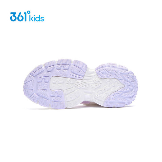 361 Children's Sports Shoes 2026 Summer Girls' Big Children's Flirty Breathable Sweet Cool Casual Dad Shoes Purple 35