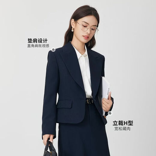 Dajiashi Z blazer women's black formal business commuter women's professional attire high-end temperament suit khaki trousers suit khaki blazer + khaki pants XL