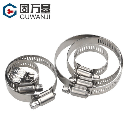 Guwanji 304 stainless steel hose clamp quick installation gas pipe buckle clamp strong water pipe clamp clamp fixed ring clamp pipe clamp M6-12 10 pieces (Xiaomei) 304