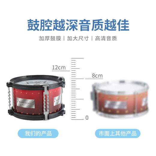 曼雪（manxue）儿童架子鼓打击乐器玩具爵士鼓敲初学者 3-6周岁男女孩幼儿园礼物 加大号五鼓有椅
