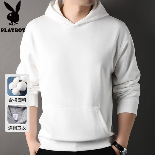 Playboy American hooded sweatshirt men's kangaroo pocket spring and autumn latest casual jacket men's heavy sportswear tops