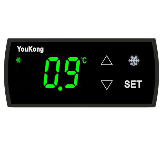 Intelligent temperature controller electronic digital display thermostat refrigerator freezer automatic hot and cold conversion adjustable temperature controller black YK-121S cooling or heating