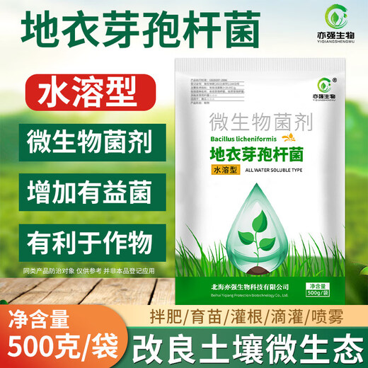 Yong Huan Water-Soluble Bacillus Licheniformis Soil Fertilizer Fertilizer Effective Microbial Bacteria Planting Repeated Crop Dissolving Bacteria Fully Water-soluble 500g/pack