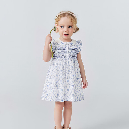 Mini Bala Girls Skirt Baby Soft Skin Friendly Breathable Cotton Sweet Dress 2026 Summer