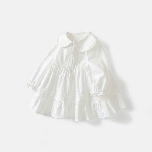 BORBOON B baby dress 2026 spring new style girls one-year-old dress skirt baby cardigan jacket spring suit two-piece set 6782+skirt 80