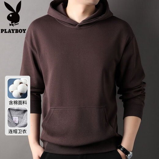 Playboy American hooded sweatshirt men's kangaroo pocket spring and autumn latest casual jacket men's heavy sportswear tops