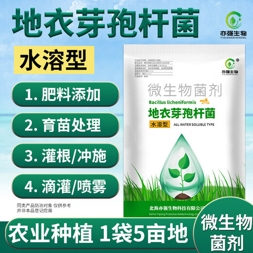Yong Huan Water-Soluble Bacillus Licheniformis Soil Fertilizer Fertilizer Effective Microbial Bacteria Planting Repeated Crop Dissolving Bacteria Fully Water-soluble 500g/pack