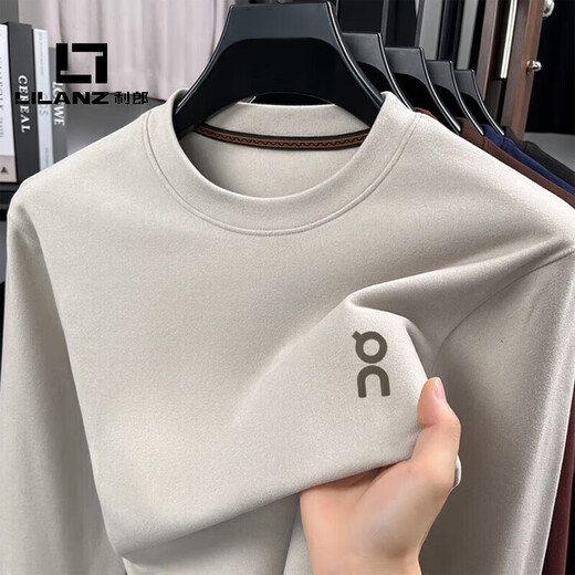 LILANZ official young and middle-aged men's long-sleeved sweatshirt 2026 spring new long-sleeved T-shirt flagship official black 2XL 185/96A