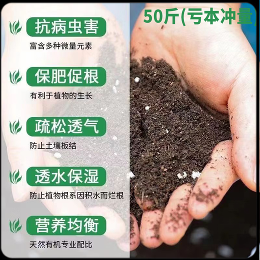 Special nutrient soil for growing vegetables on the balcony. Special soil for growing vegetables on the balcony. Organic nutrient soil. Pastoral soil. Flower soil. Vegetable planting. Long-lasting fertilizer effect. Special soil for growing vegetables. 50Jin. Jin is equal to 0.5kg (high germination rate, good root strength and seedlings).