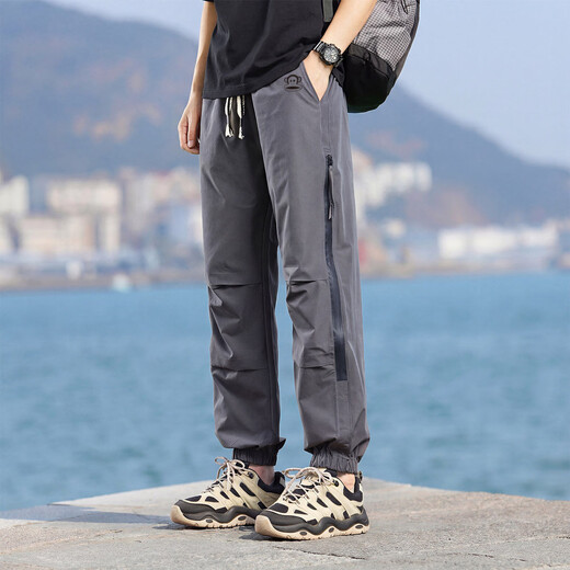 Big Mouth Monkey (paul frank) Big Mouth Monkey outdoor men's American functional paratrooper pants zipper overalls fashion leggings dark gray XL