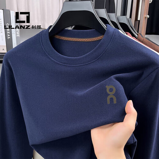 LILANZ official young and middle-aged men's long-sleeved sweatshirt 2026 spring new long-sleeved T-shirt flagship official black 2XL 185/96A