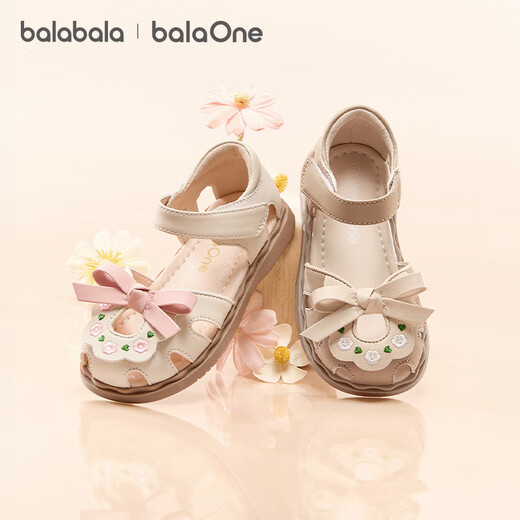 Bala Bala One children's shoes children's sandals girls 2026 summer new literary and national style casual shoes dream pink 60301 22 (foot length 13.3-13.7/inner length 14.6)