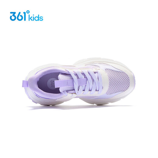361 Children's Sports Shoes 2026 Summer Girls' Big Children's Flirty Breathable Sweet Cool Casual Dad Shoes Purple 35