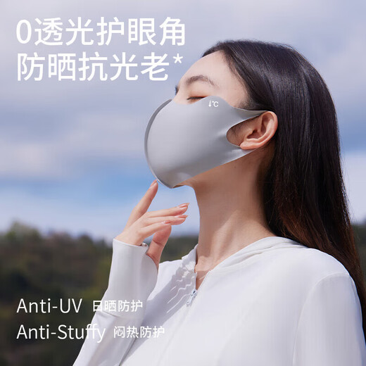 Three-dimensional sun protection mask for women with good looks, versatile sun protection, face display, thin, breathable, summer ice silk sun protection sun protection mask - black, one pack, 1 piece