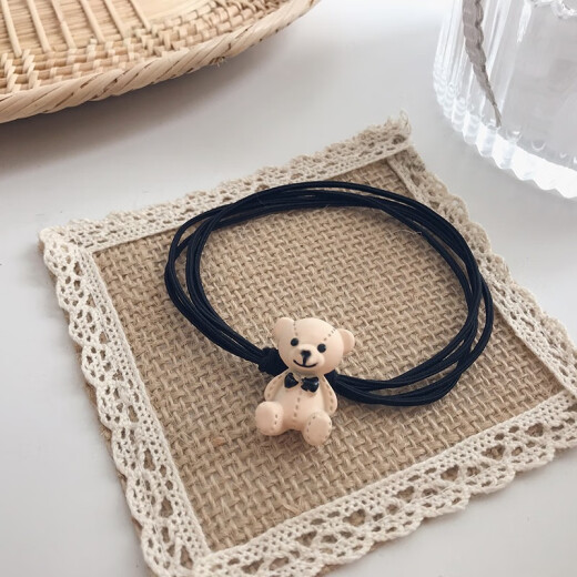 Morning star bear hair band Korean version cute internet celebrity ins hair ponytail rubber band emijay headband girl hair band headband beige