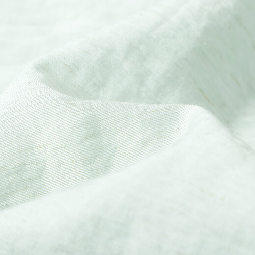 Dialogue (DUIBAI) new Chinese style linen texture short-sleeved shirt for women 2026 summer new style unique and beautiful short national style shirt light water green M