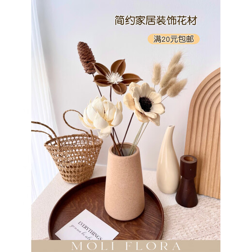 Jatu dace dried flowers and branches diy material bouquet lotus reed cotton pine cones real flowers air-dried living room decoration flower arrangement 1 pine cone dried flower bag
