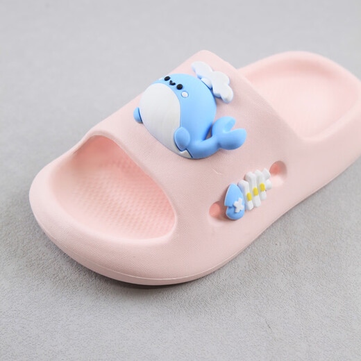 Summer new high-quality EVA non-slip soft sole comfortable cartoon children's slippers pink single layer 24 (can be worn if the foot length is 17cm)