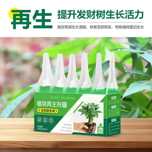 Money tree regeneration agent to revive flowers, green plants, potted plants, general light rod fertilizer, yellowing and succulent growth nutrient solution, money tree special regeneration agent, 6 boxes/36 pieces