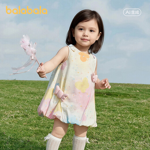 BALABALA balaOne BALABALA baby dress baby princess dress 2026 new sweet fashionable style Symphony Butterfly 00316 73
